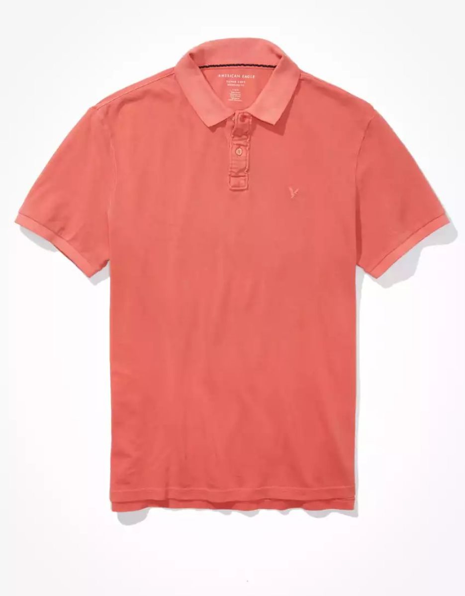 Polos American Eagle AE Super Soft Legend Pique Corail Homme | SFF-63431500